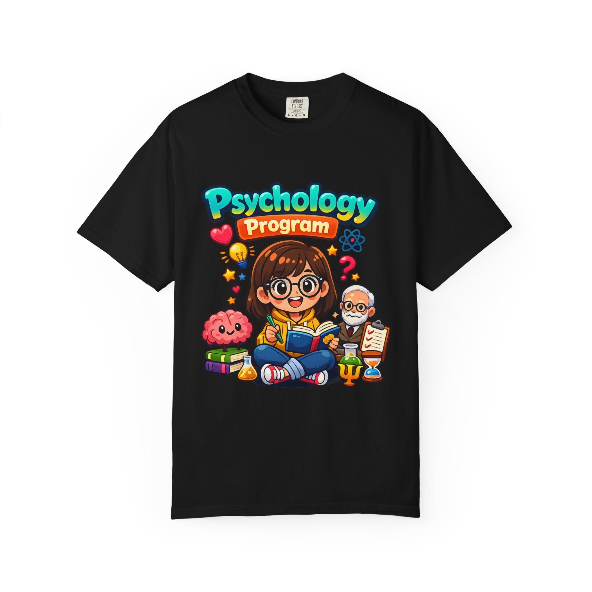 Psychology Program T-Shirt — Cute Student Cartoon Design