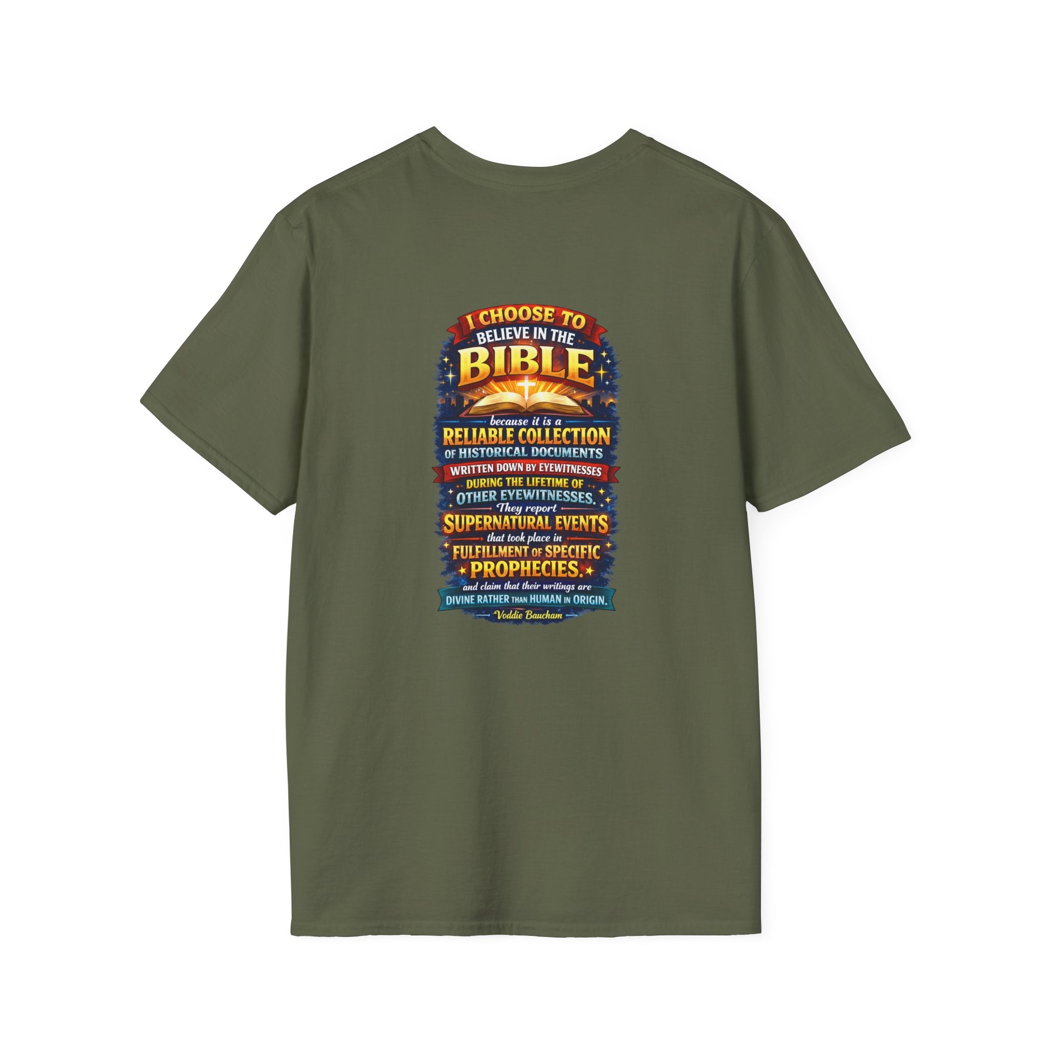 Bible Believer T-Shirt — "I Choose to Believe in the Bible" Faith Graphic Tee