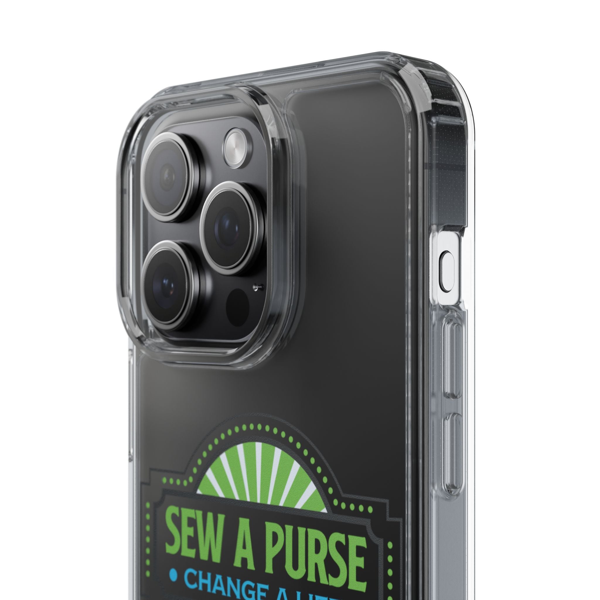 Clear Case — “Sew a Purse, Change a Life” Charity Phone Case