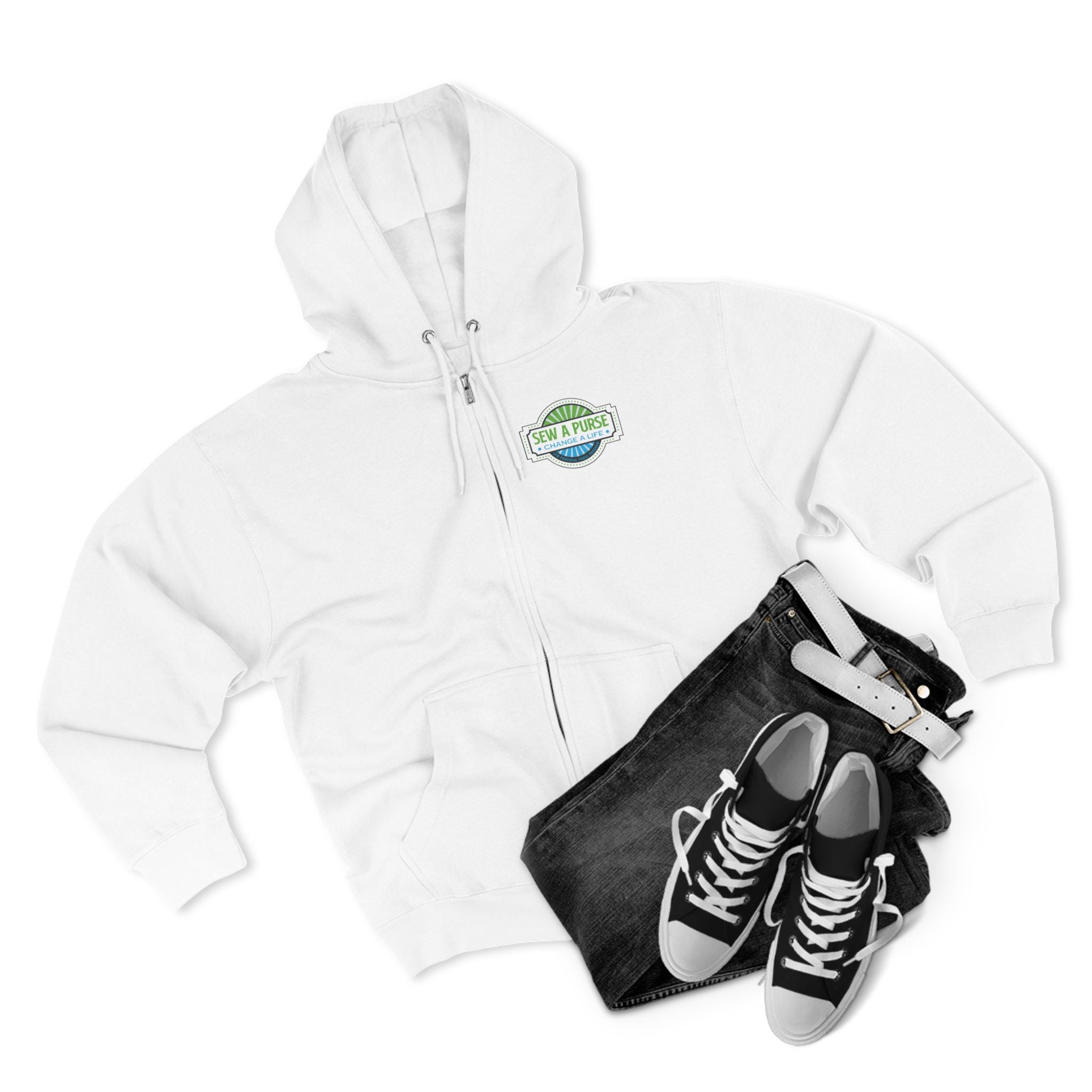 Sew a purse Badge Zip Hoodie - Sewing & Knitting Craft Apparel