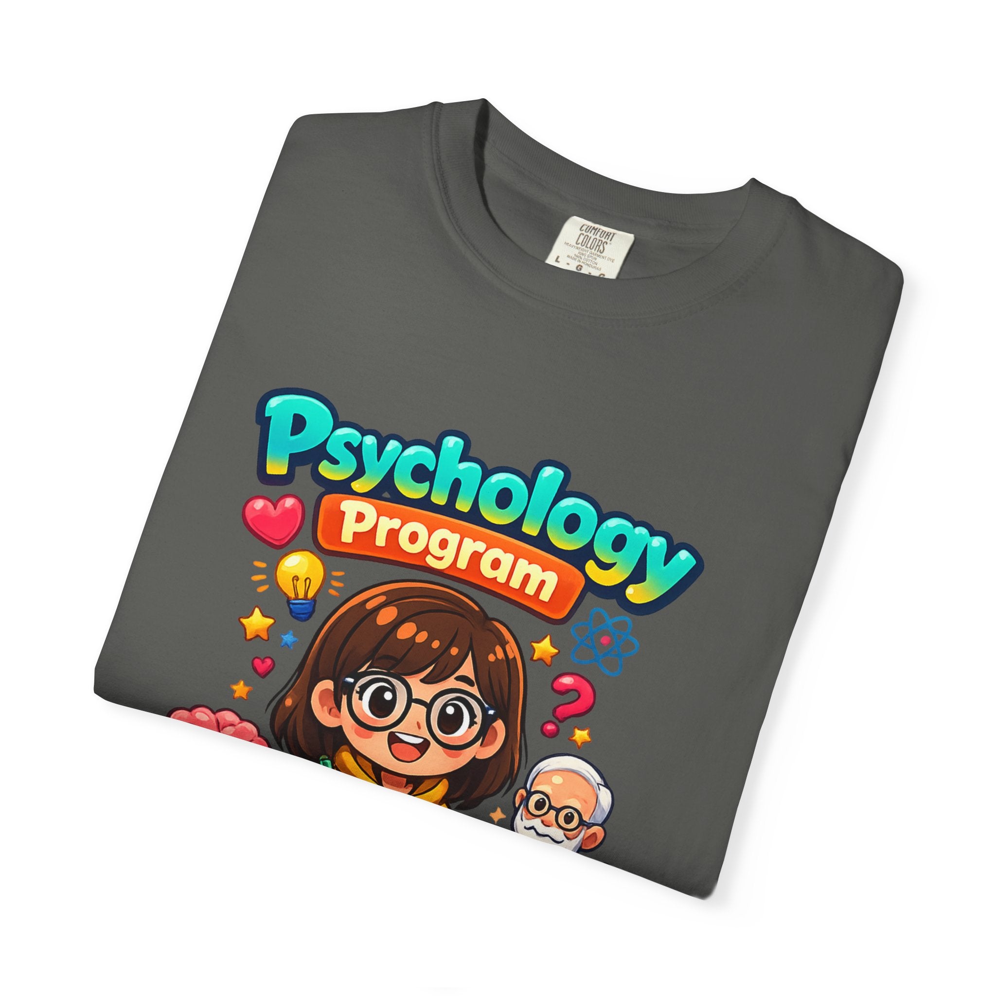 Psychology Program T-Shirt — Cute Student Cartoon Design