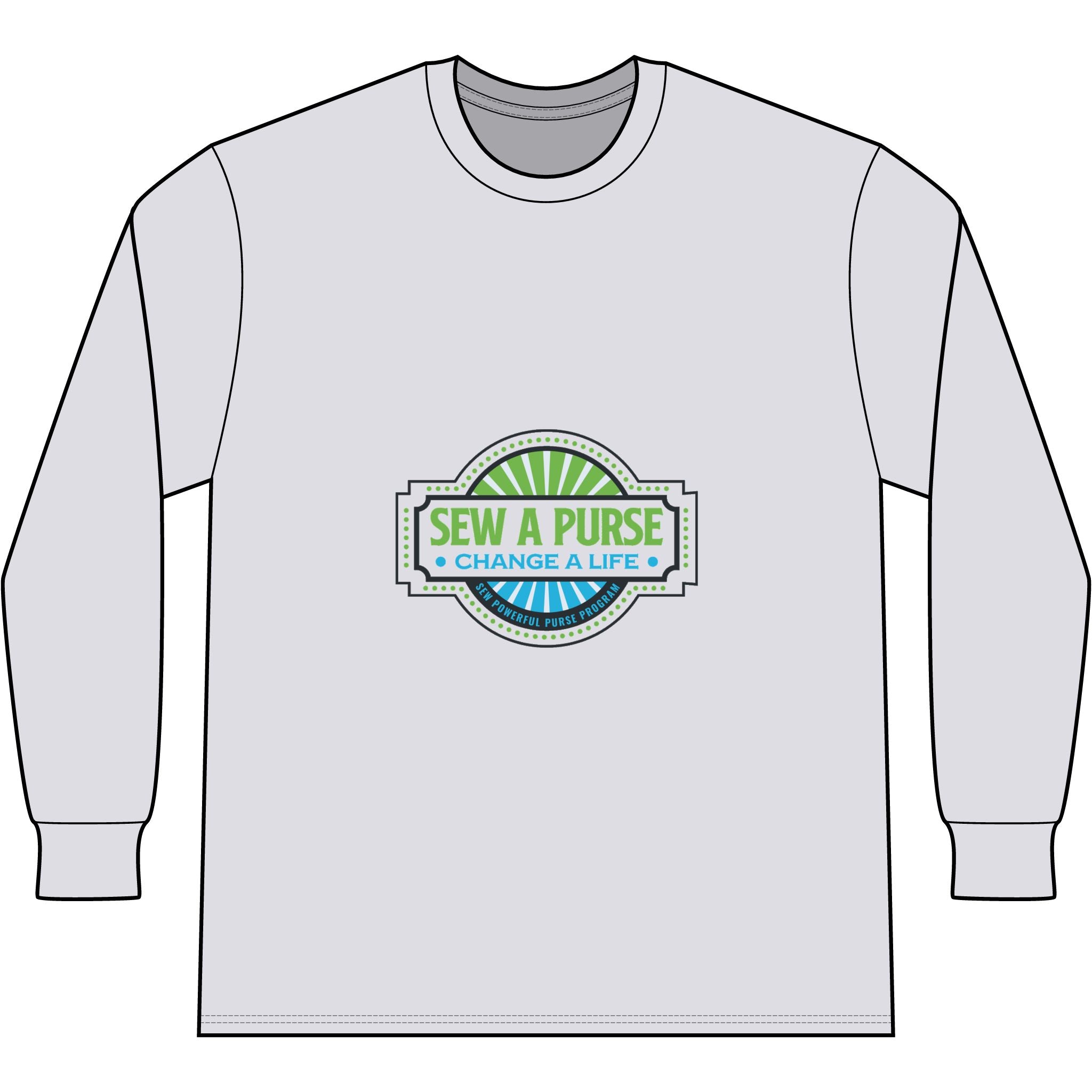 Sew A Purse Long Sleeve Tee — “Change a Life” Charity Sewing Shirt