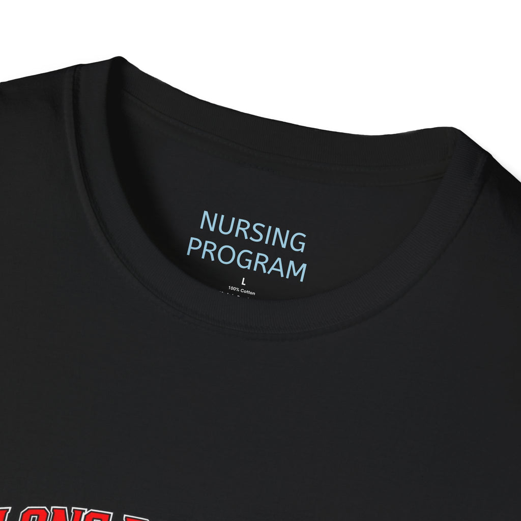 Long Beach City College Nursing Program T-Shirt — Caduceus Skull Patch Design