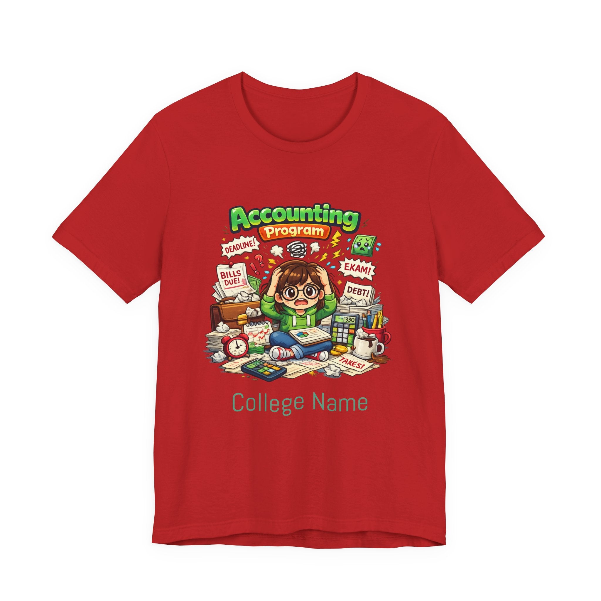 Accounting Program Student Tee — Cute Study Cartoon College Shirt