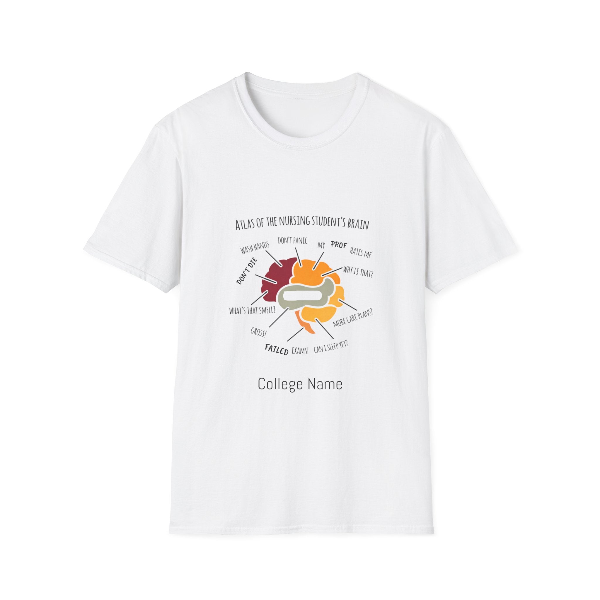 Nursing T-Shirt —  Illustrated Campus Map Tee