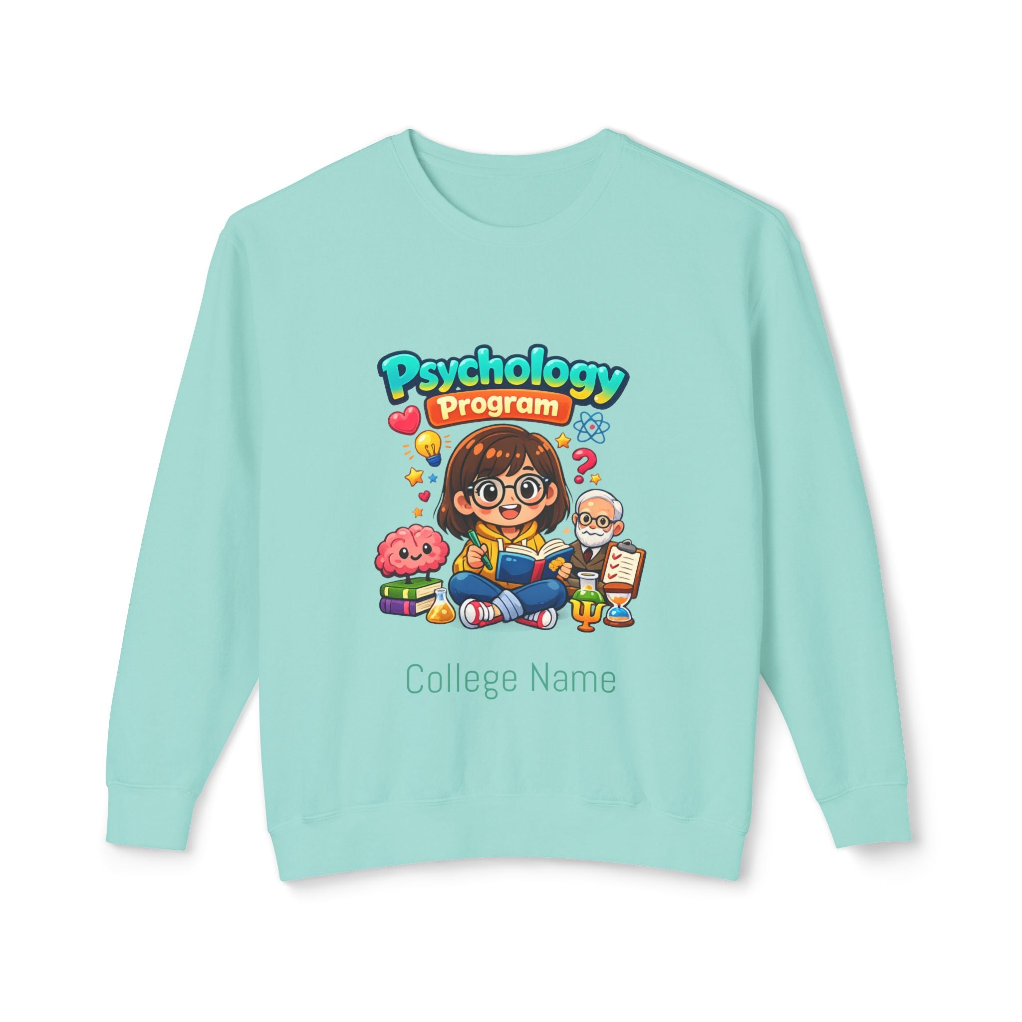 Psychology Program Crewneck Sweatshirt — Cute Student Grad Design