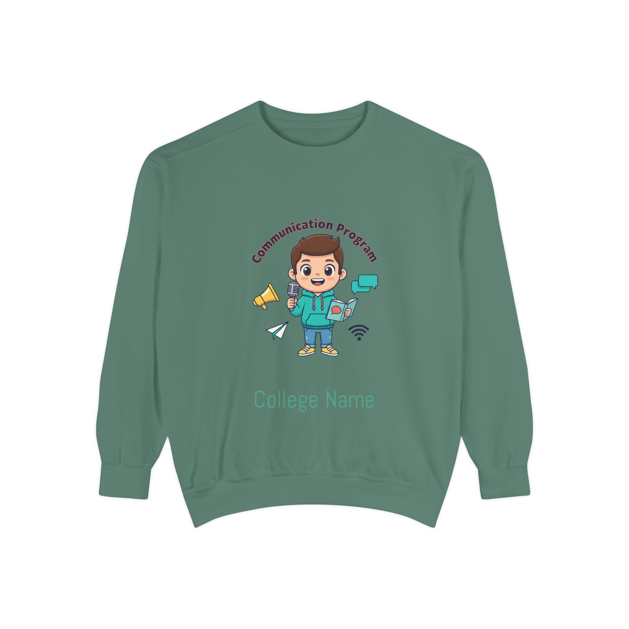 Communication Garment-Dyed Sweatshirt