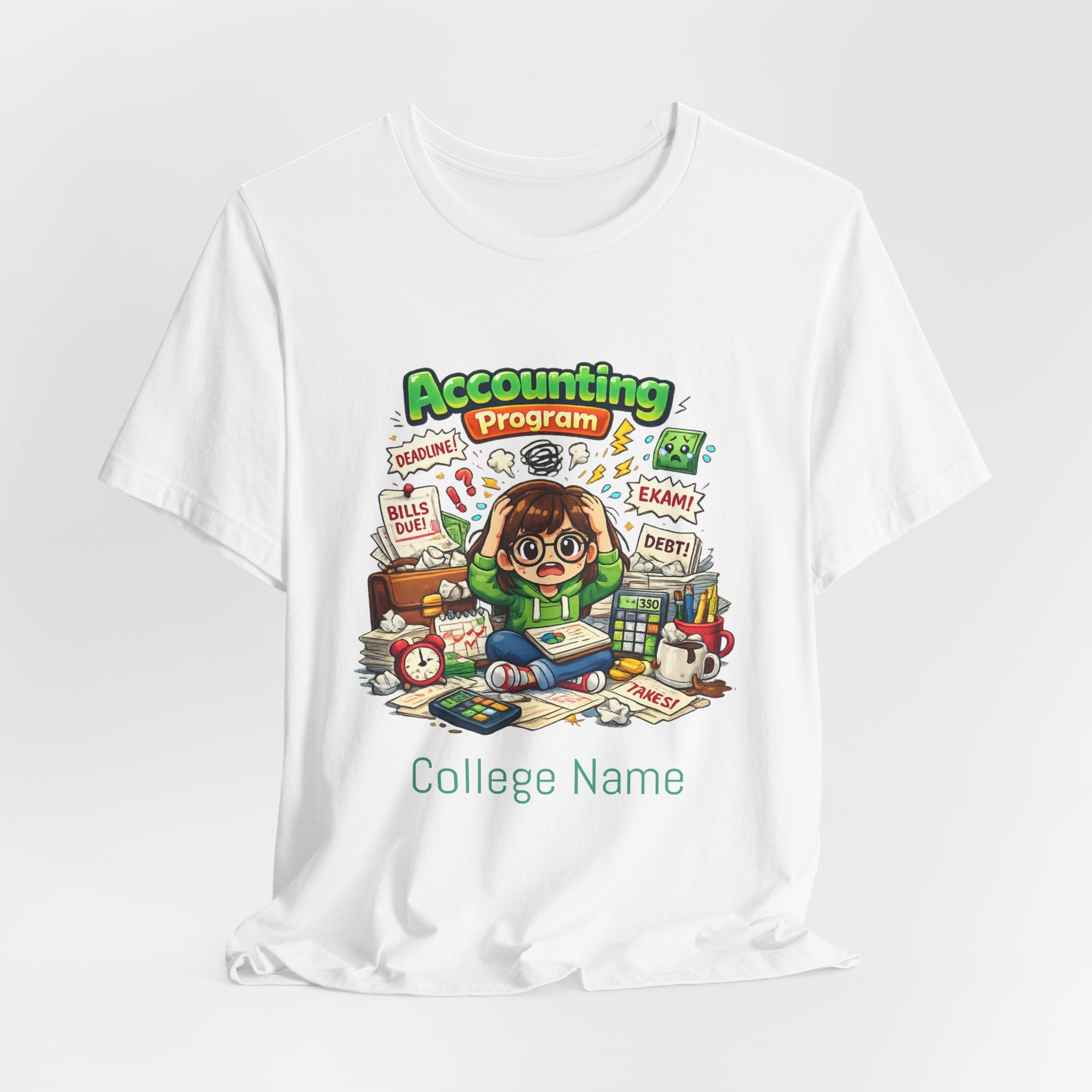 Accounting Program Student Tee — Cute Study Cartoon College Shirt