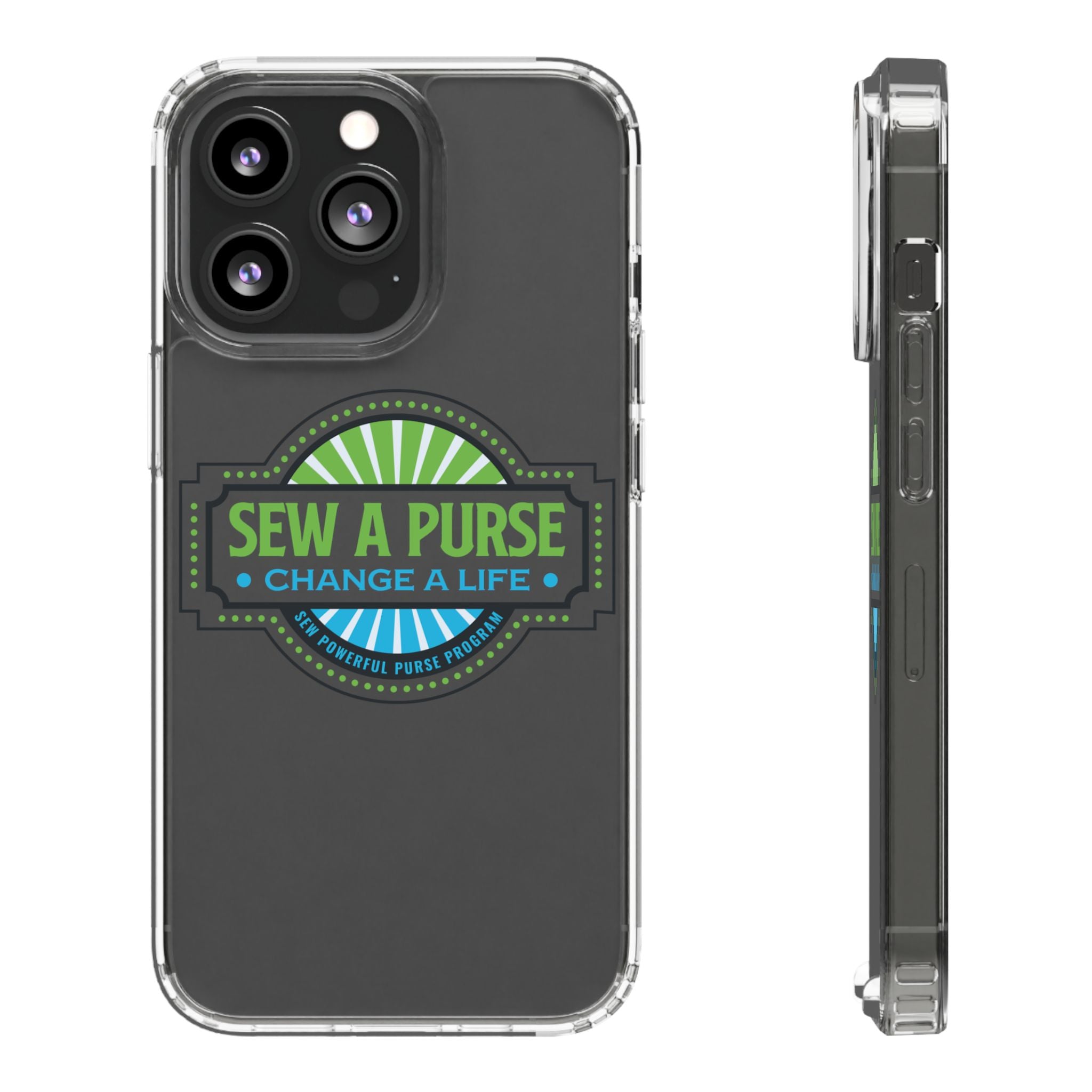 Clear Case — “Sew a Purse, Change a Life” Charity Phone Case