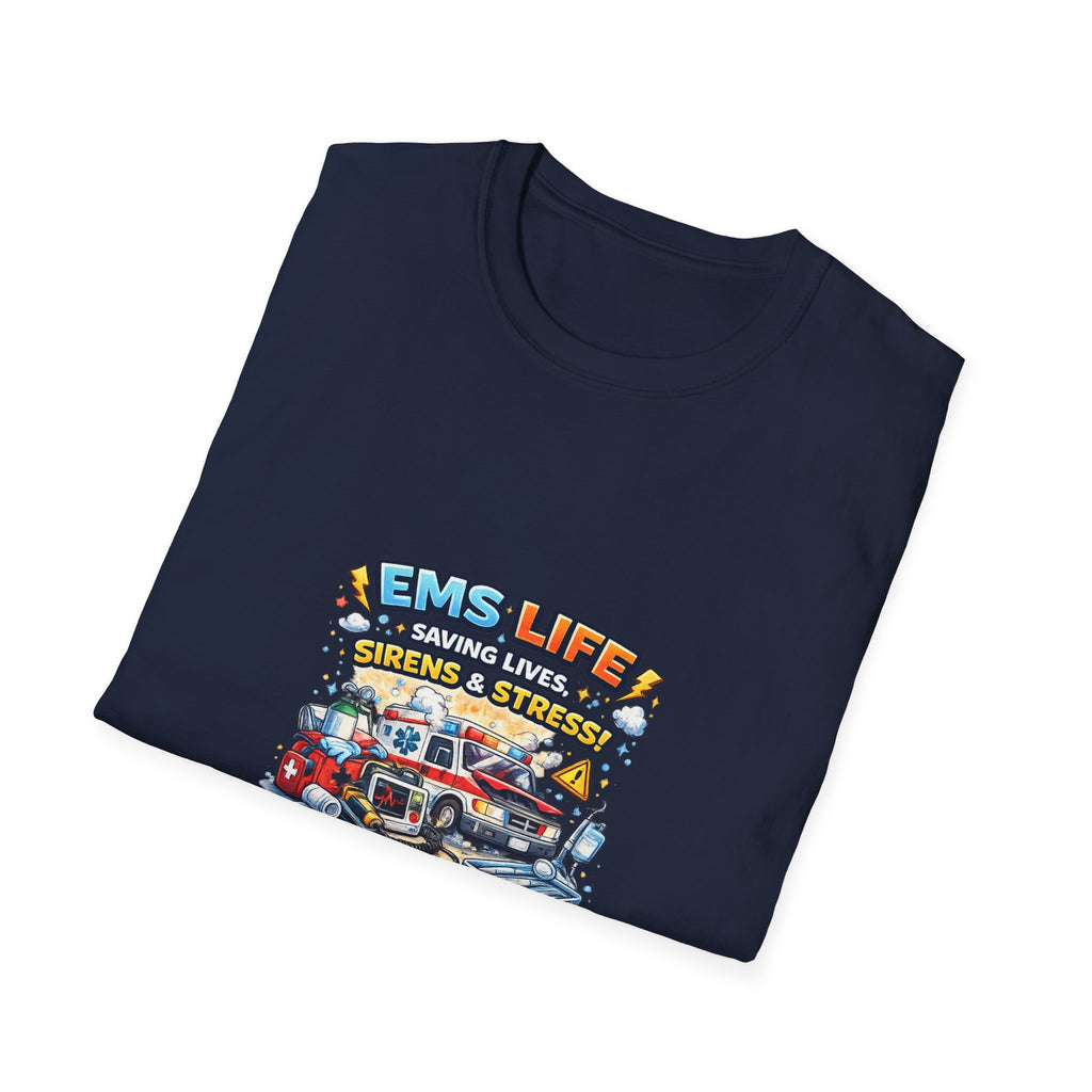 EMS Life T-Shirt – Emergency Medical Services Ambulance Graphic Tee (Customize College Name)