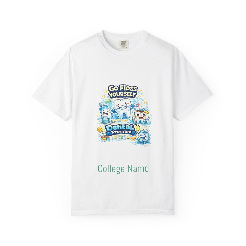 Go Floss Yourself Dental Program T-Shirt — Cute Tooth Cartoon Tee for Dental Students & Kids