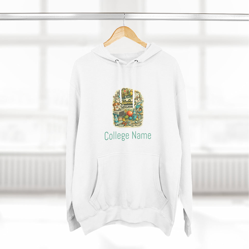 Veterinary Program Hoodie — Personalized College Name Fleece Pullover