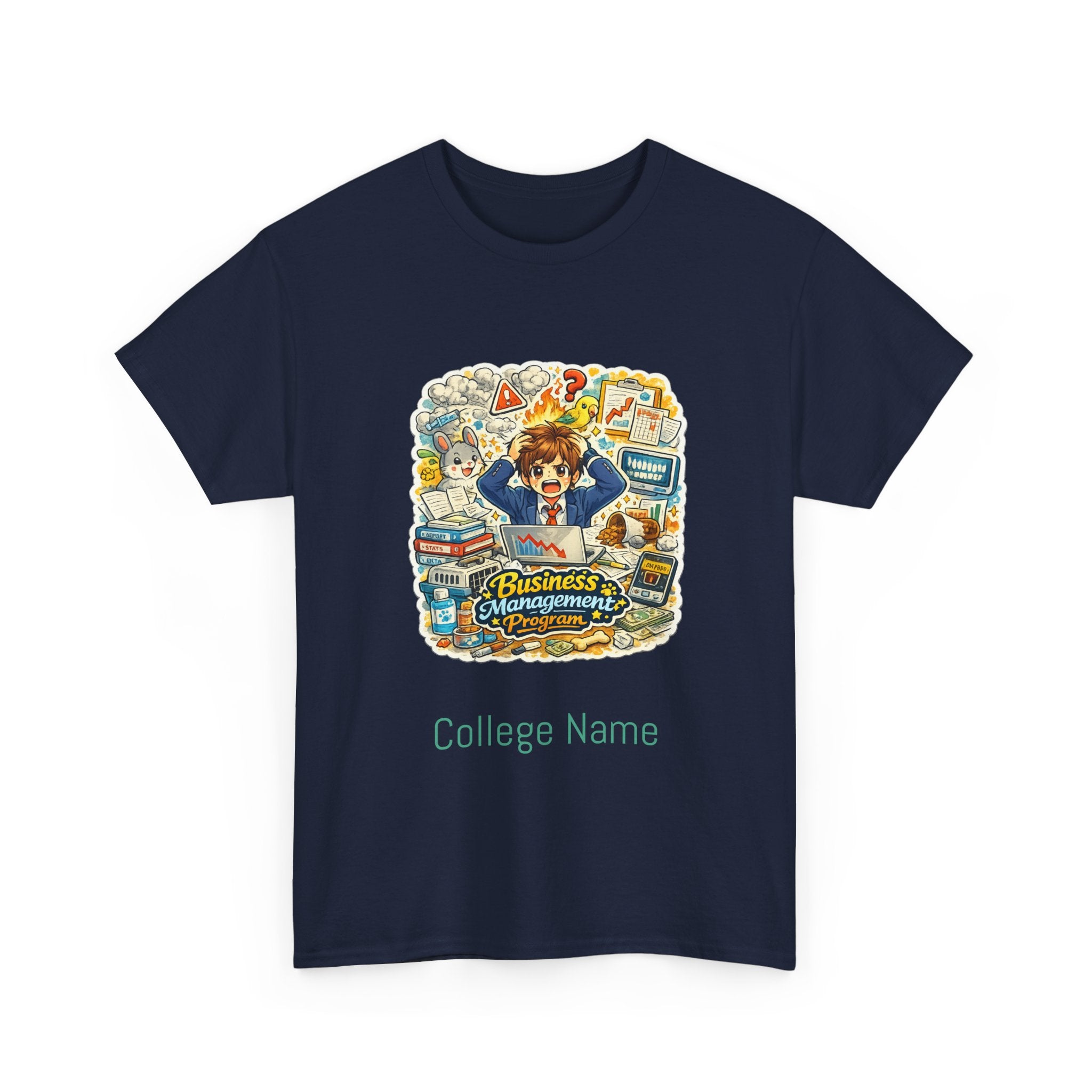 Business Management Major T-Shirt - Cute College Illustration Tee