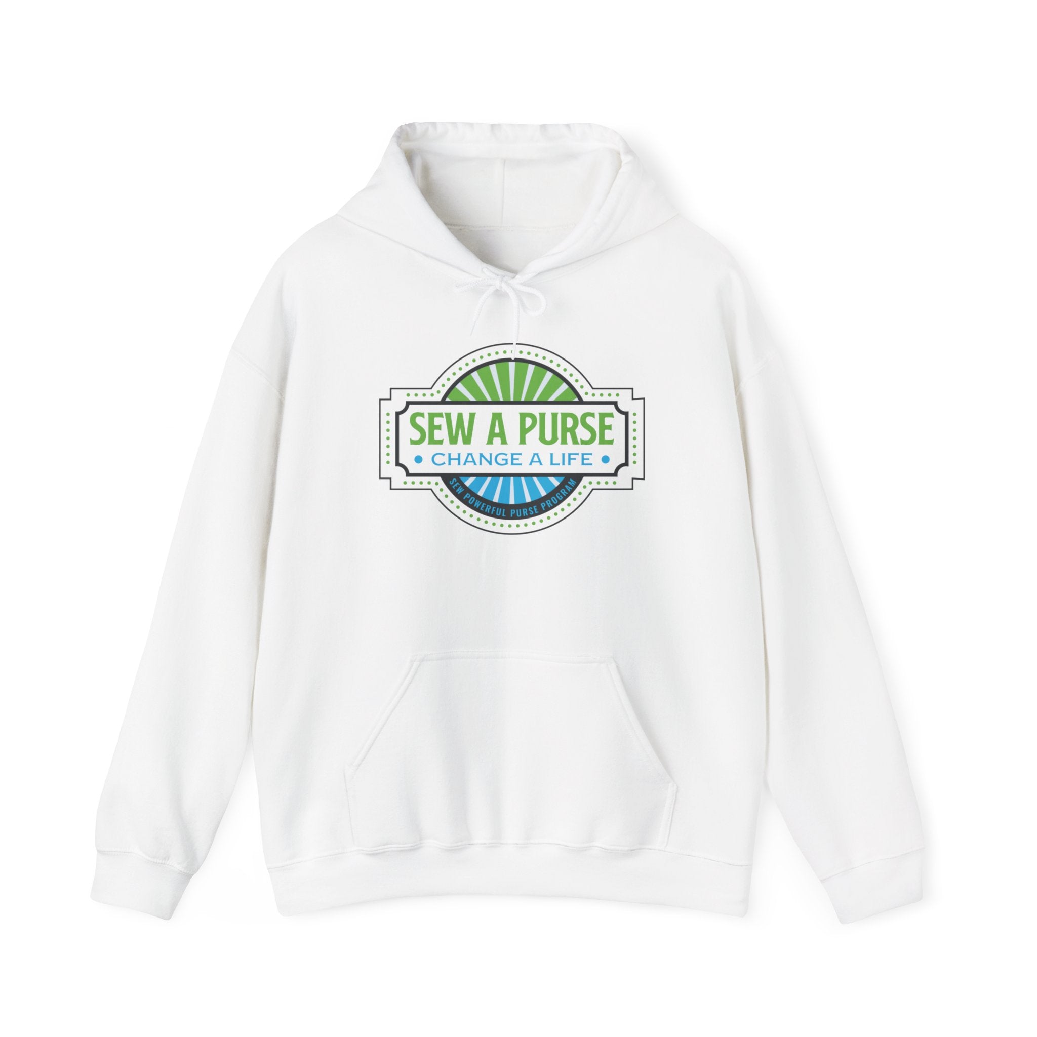 Sew A Purse 'Change a Life' Hoodie — Sewing Charity Logo Pullover