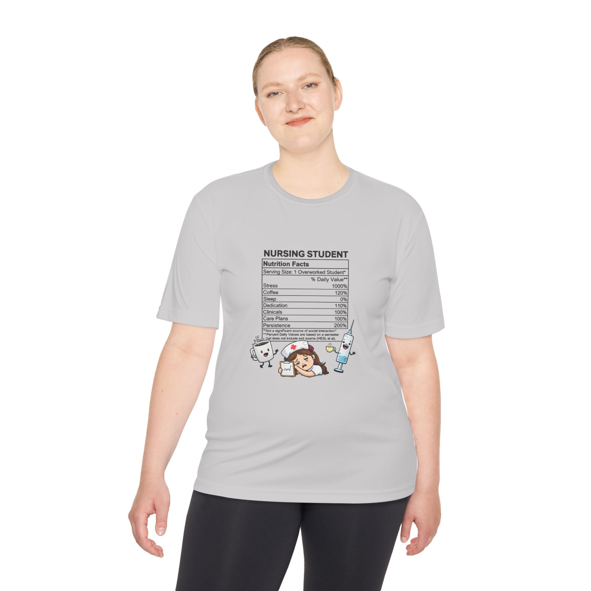 Nursing Student Nutrition Facts Tee — Funny Nursing School Gift