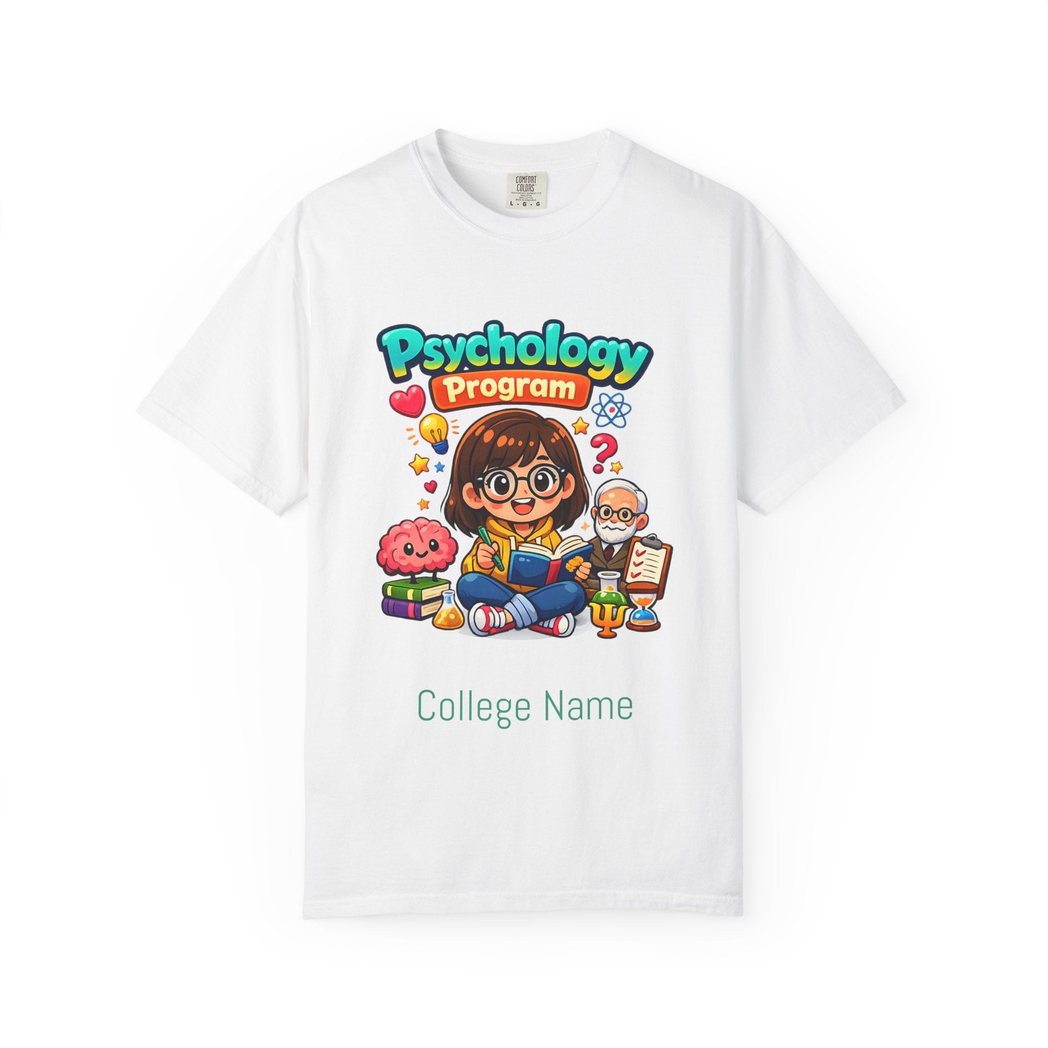 Psychology Program T-Shirt — Cute Student Cartoon Design