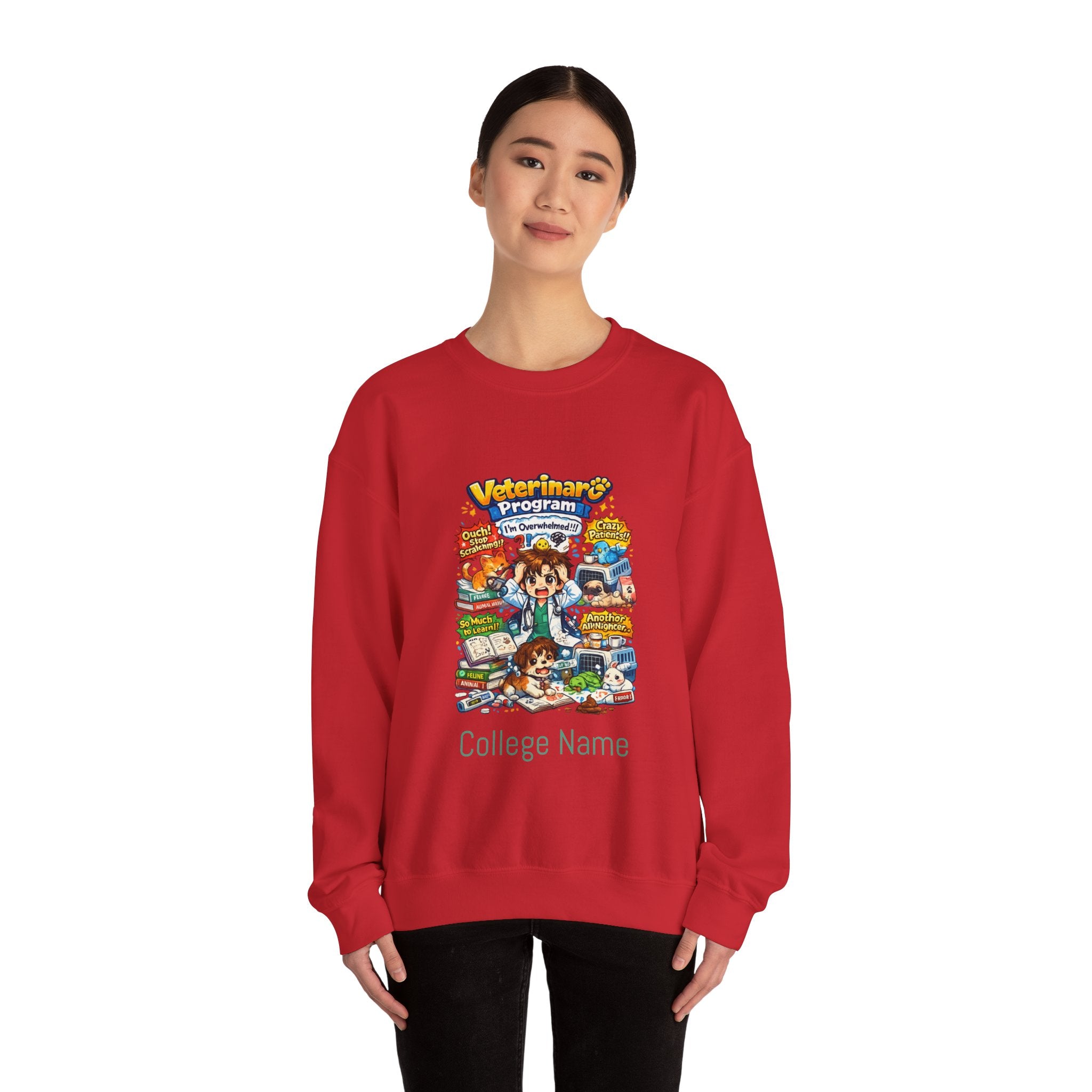 Veterinary Program Crewneck Sweatshirt – Cute Vet Student Graphic