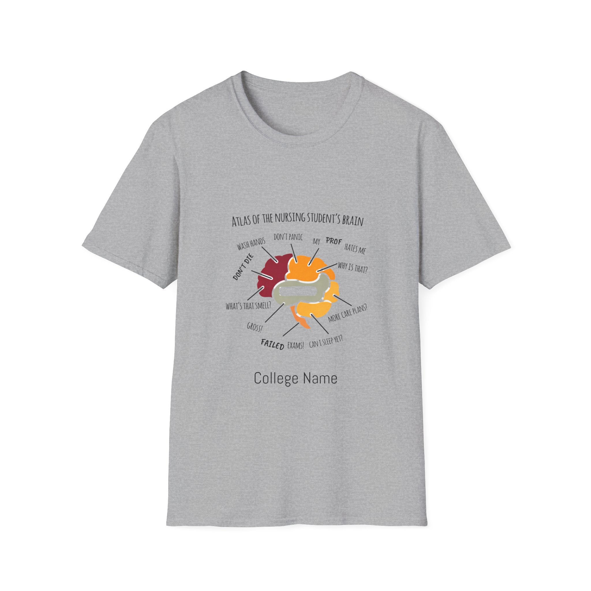 Nursing T-Shirt —  Illustrated Campus Map Tee