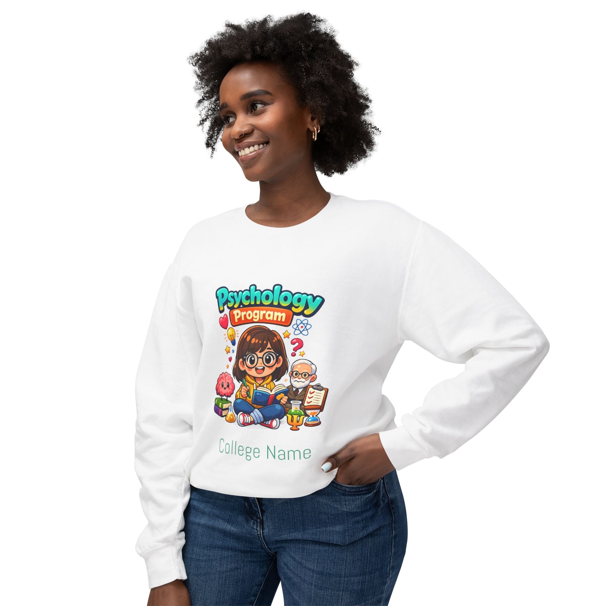 Psychology Program Crewneck Sweatshirt — Cute Student Grad Design
