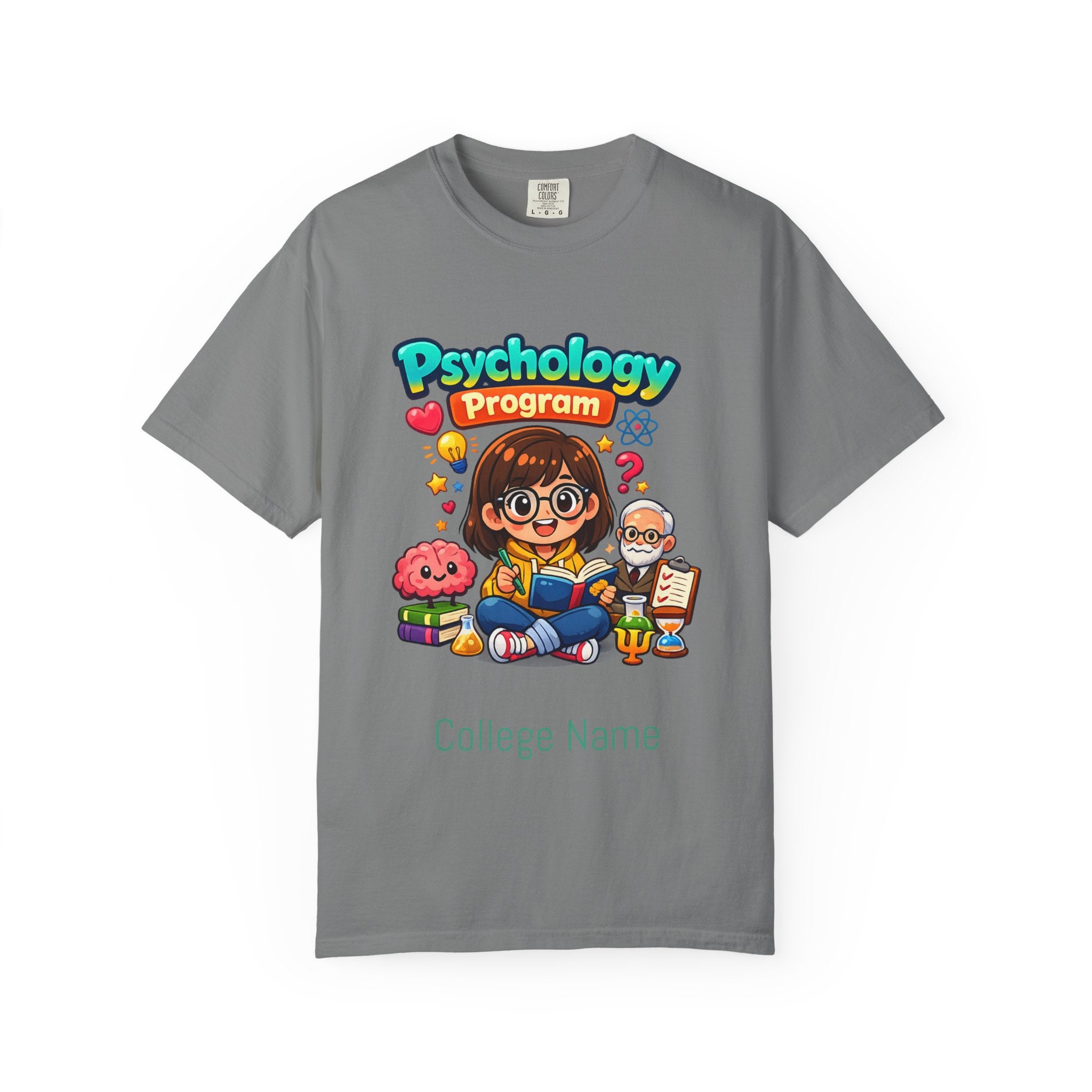 Psychology Program T-Shirt — Cute Student Cartoon Design