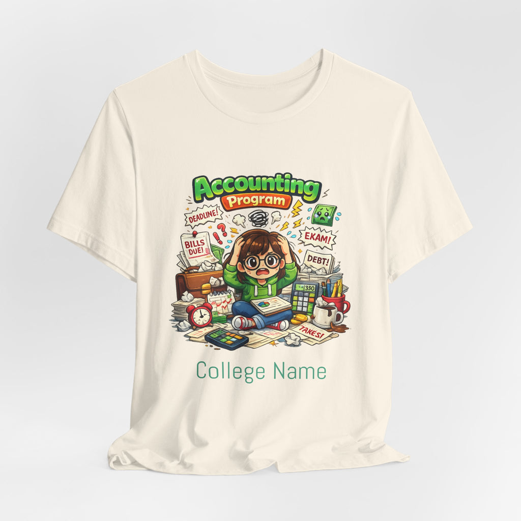 Accounting Program Student Tee — Cute Study Cartoon College Shirt