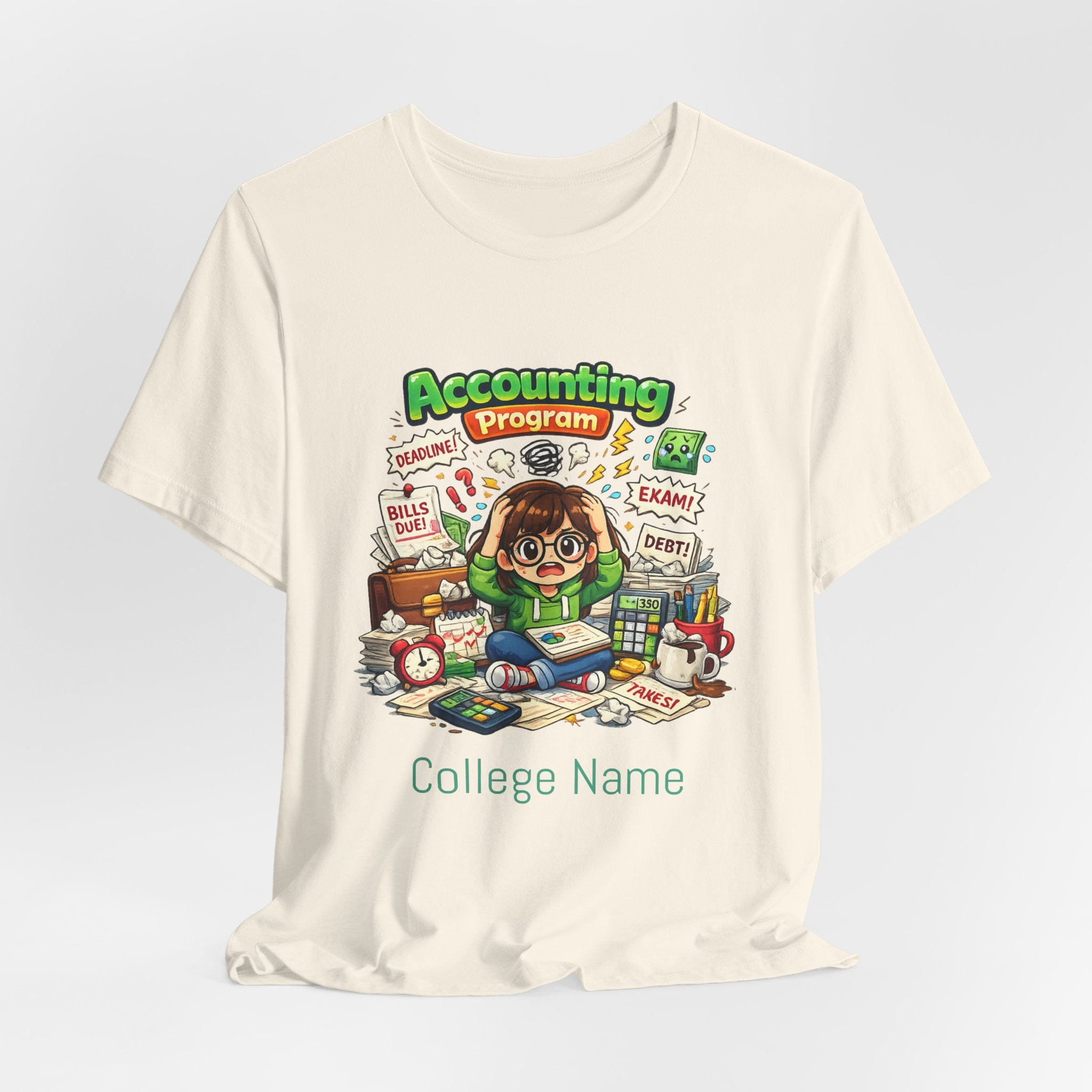 Accounting Program Student Tee — Cute Study Cartoon College Shirt