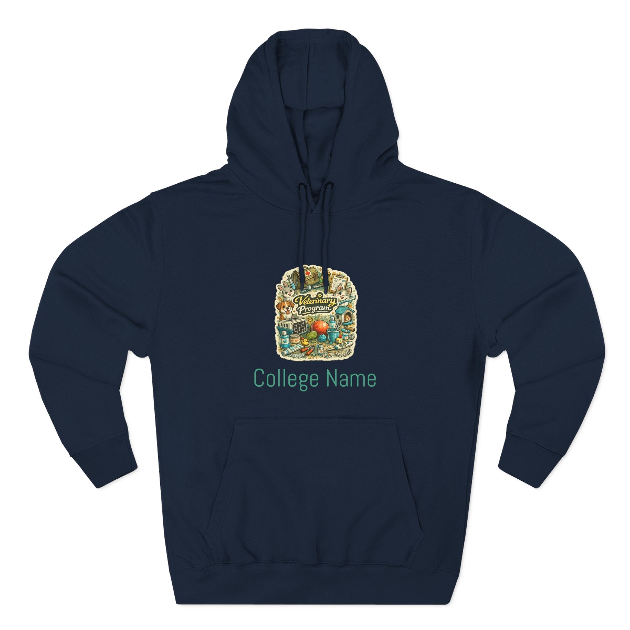 Veterinary Program Hoodie — Personalized College Name Fleece Pullover