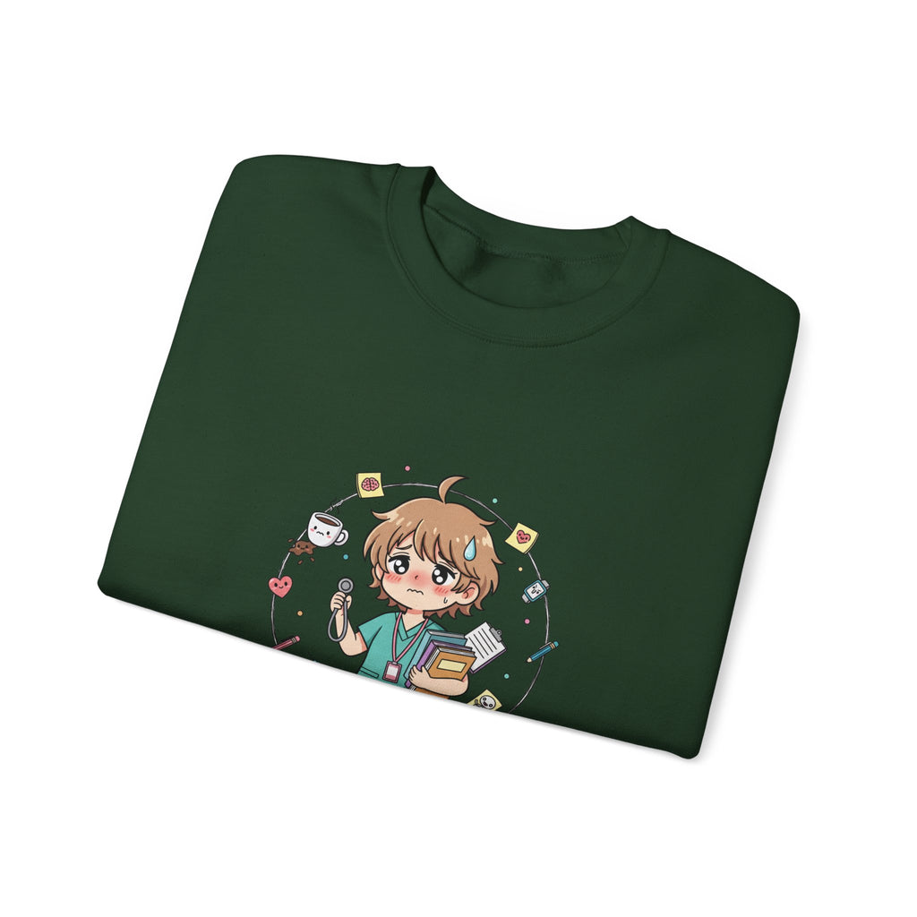 Medical Assistant Program Crewneck Sweatshirt — Cute Anime Student Design