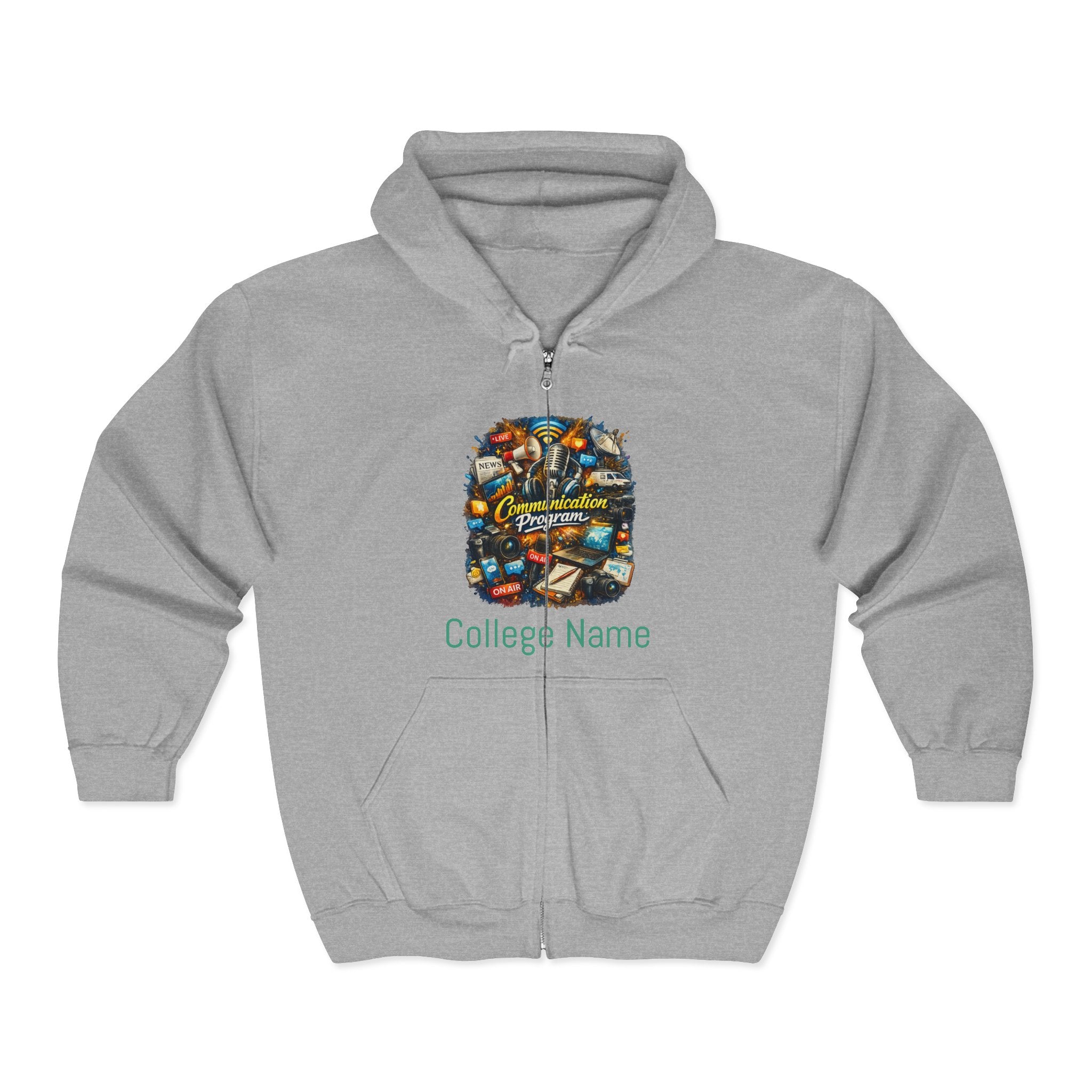 Communication Travel Zip Hoodie