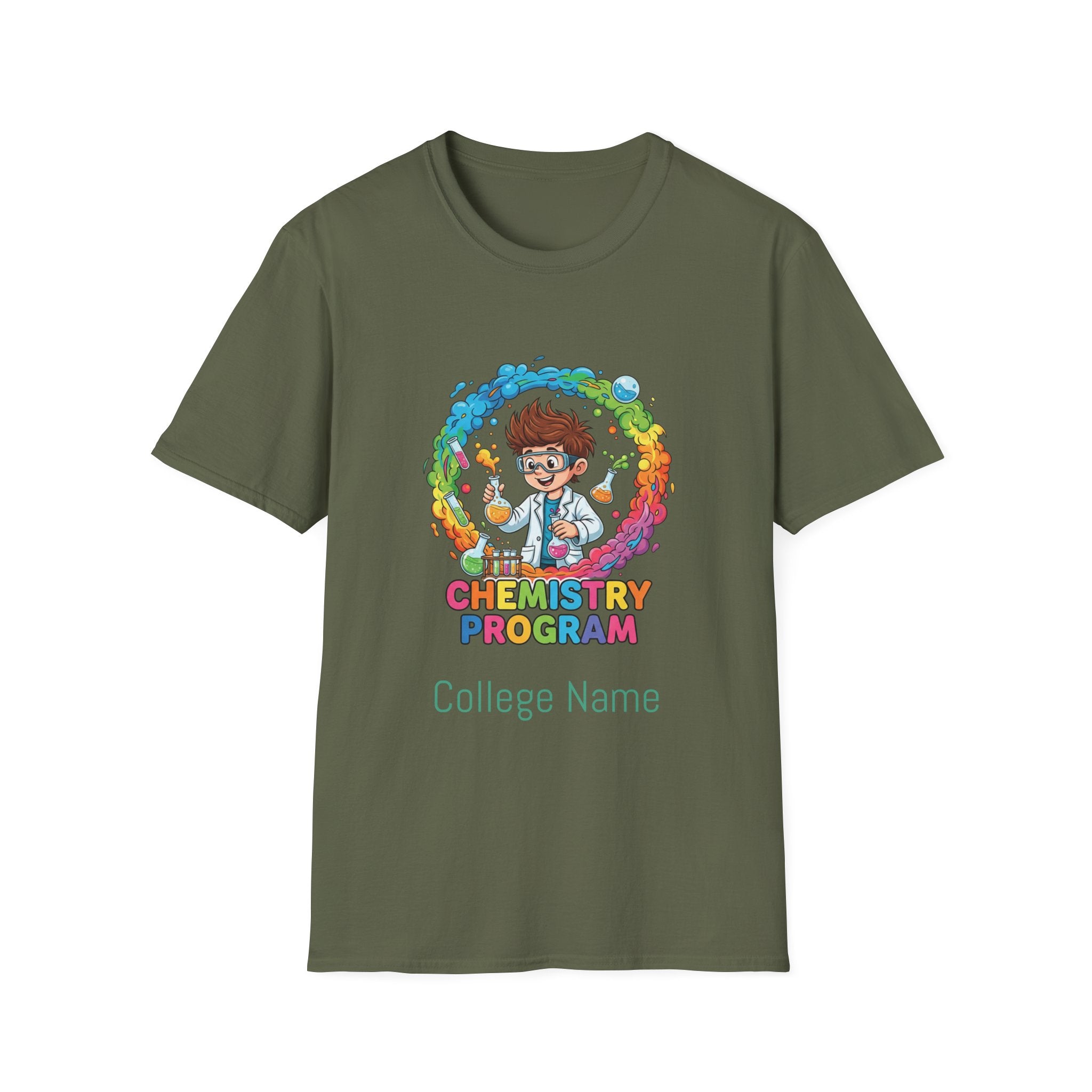 Chemistry Program T-Shirt — Colorful Science Club Tee