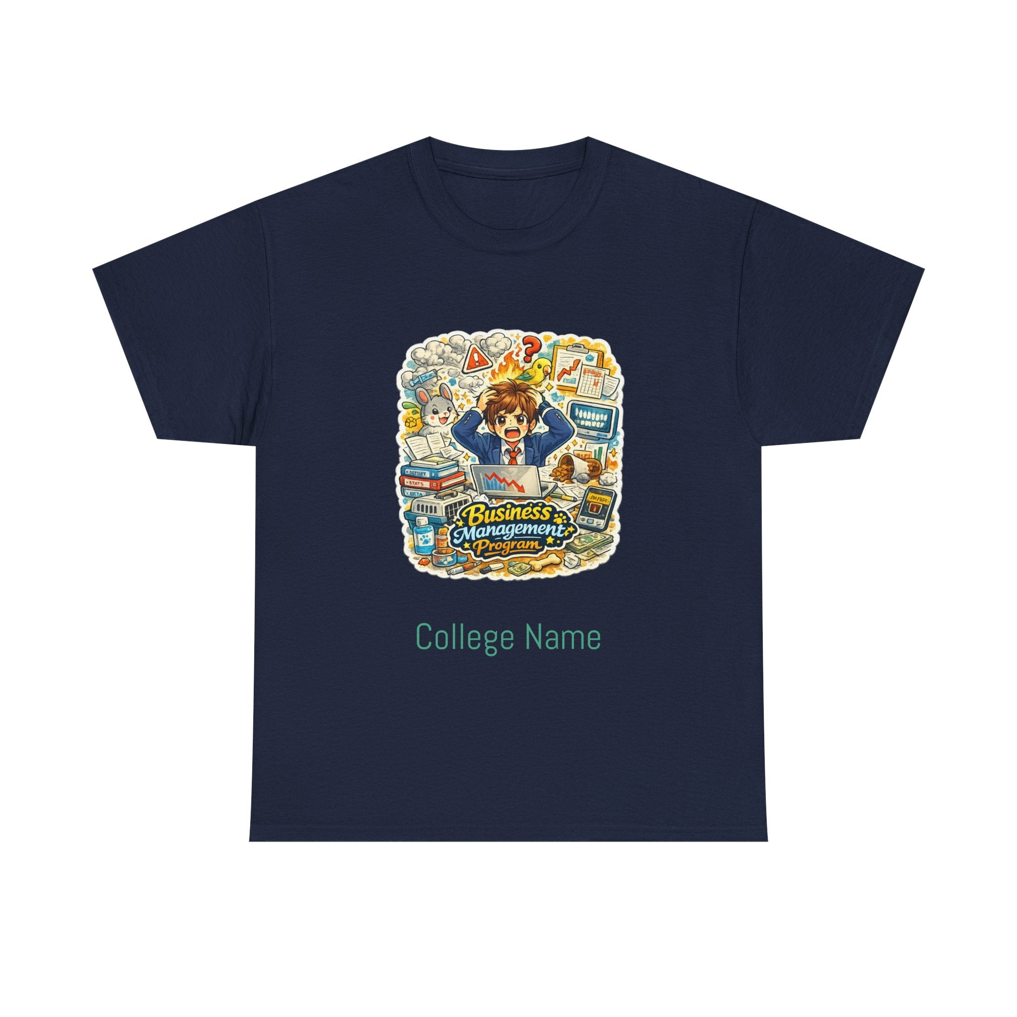 Business Management Major T-Shirt - Cute College Illustration Tee