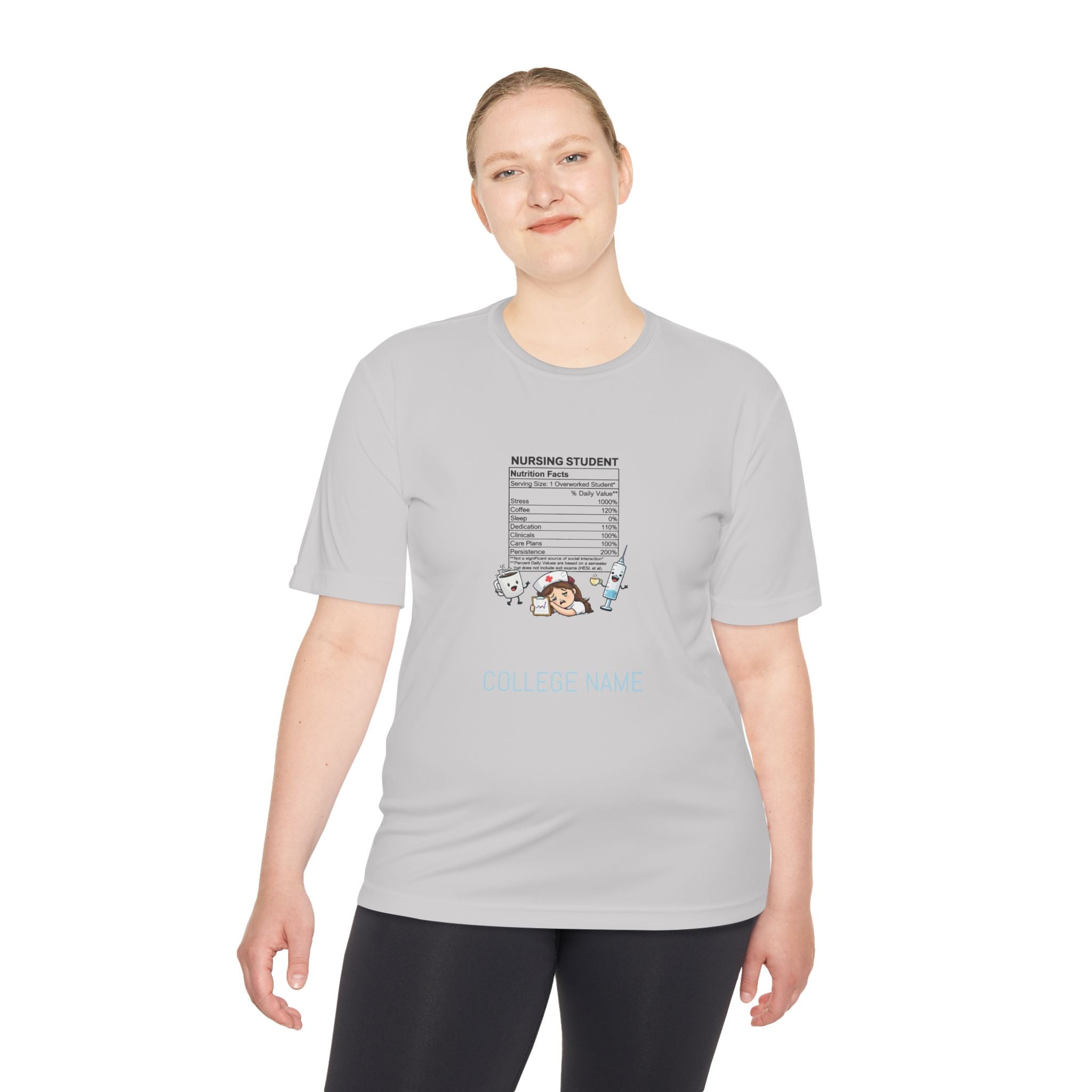 Nursing Student Nutrition Facts Tee — Funny Nursing School Gift